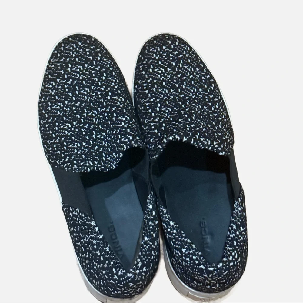 VINCE Warren Tweed Platform Slip-on Sneakers EUC